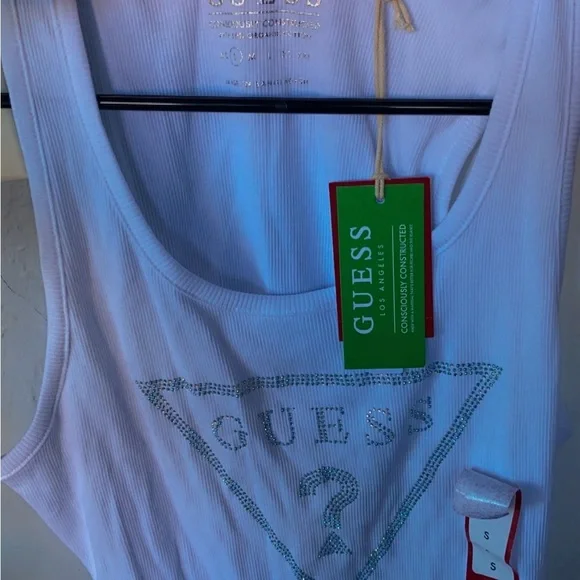 Guess White Sleeveless Tank Top - Picture 2 of 2